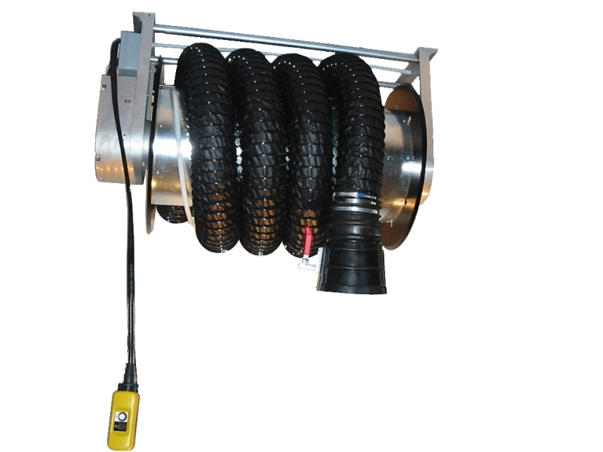 Abgas-Kompaktschlauchaufroller Typ SAR-E75H mit Rohrmotorantrieb für LKW