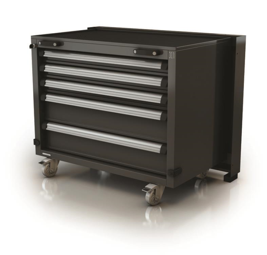 Werkzeugwagen, unter dem Tisch anzuwenden. 5 Schubladen