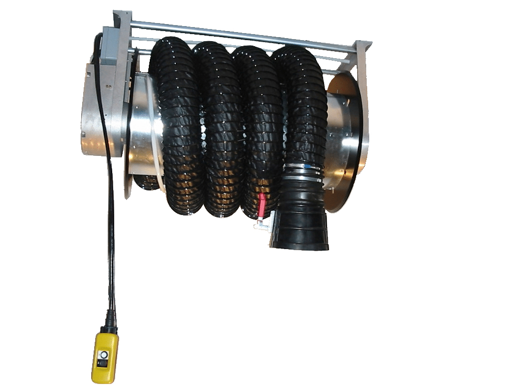 Abgas-Kompaktschlauchaufroller Typ SAR-E75H mit Rohrmotorantrieb für LKW